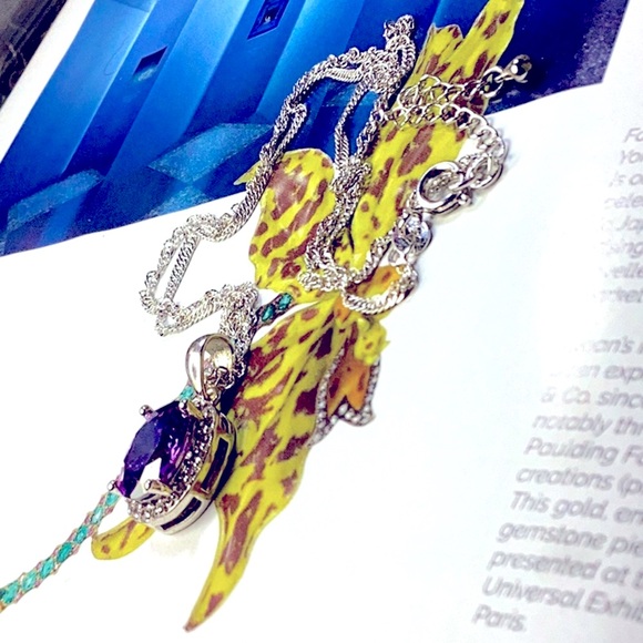 Sterling Silver Amethyst Pendant Chain Necklace - Picture 5 of 7